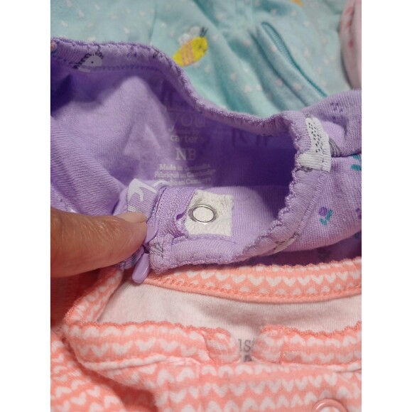 Used 12pcs baby girl clothes NB lot Long Sleeve One Piece OUTFIT multicolor - Picture 7 of 11